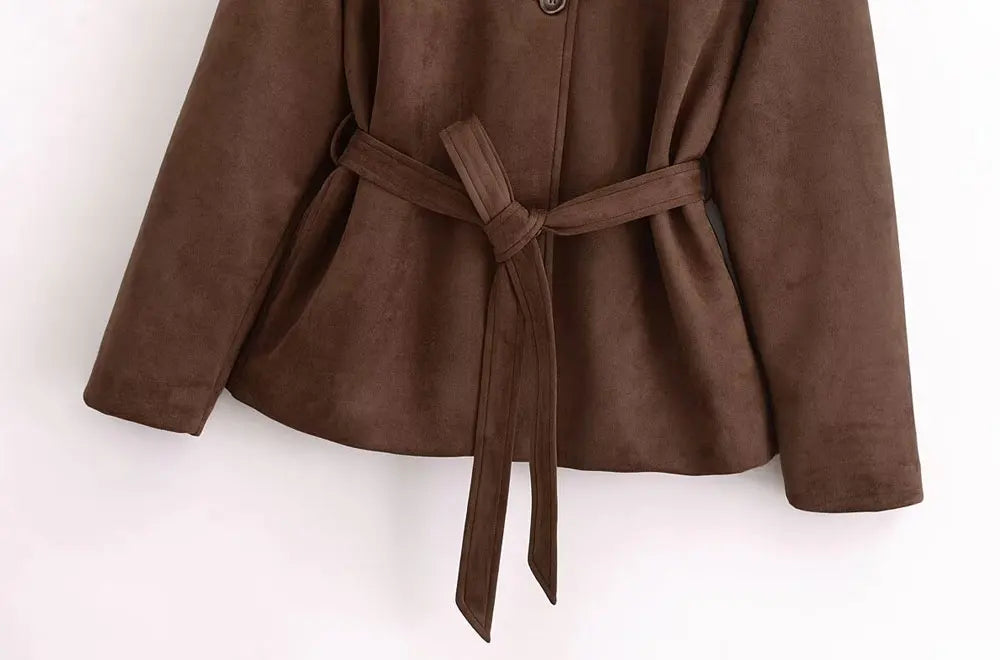 Women's Adjustable Strap Waist Jacket