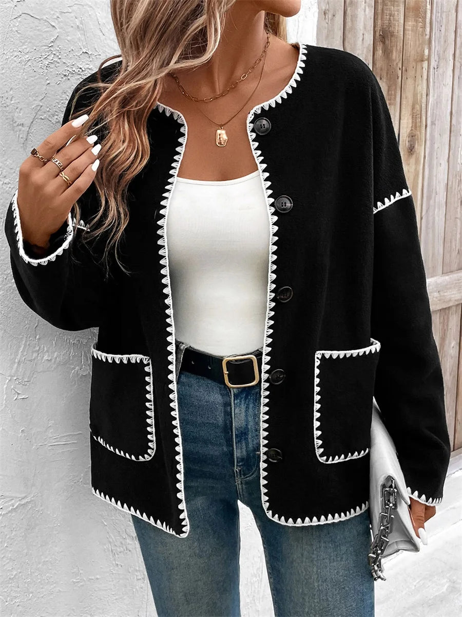 Women's Button Jacket Loose Fit