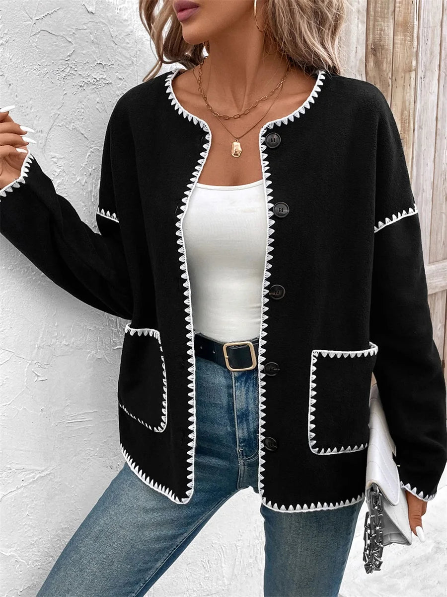 Women's Button Jacket Loose Fit