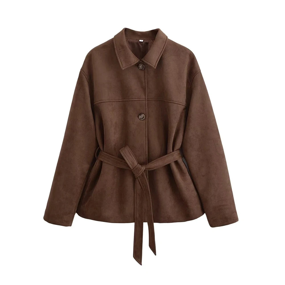 Women's Adjustable Strap Waist Jacket