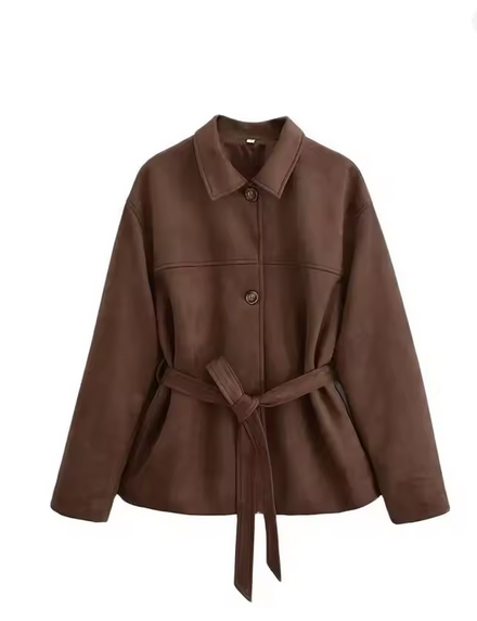 Women's Adjustable Strap Waist Jacket