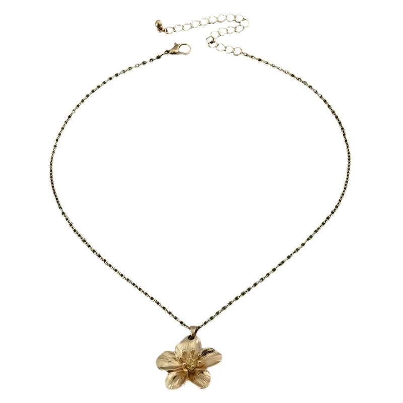 Women's Golden Rose Pendant Necklace