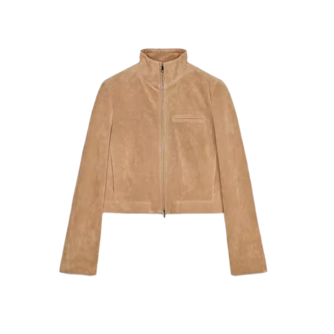 Women's Zip up Suede Jacket