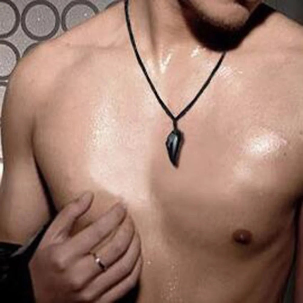 Men's Wolf Teeth Crystal Necklace