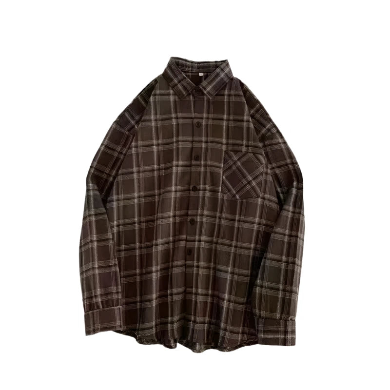 Women's Loose-fitted Plaid Shirt