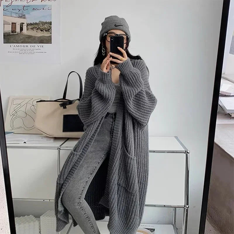 Women's Long Knitted Cardigan