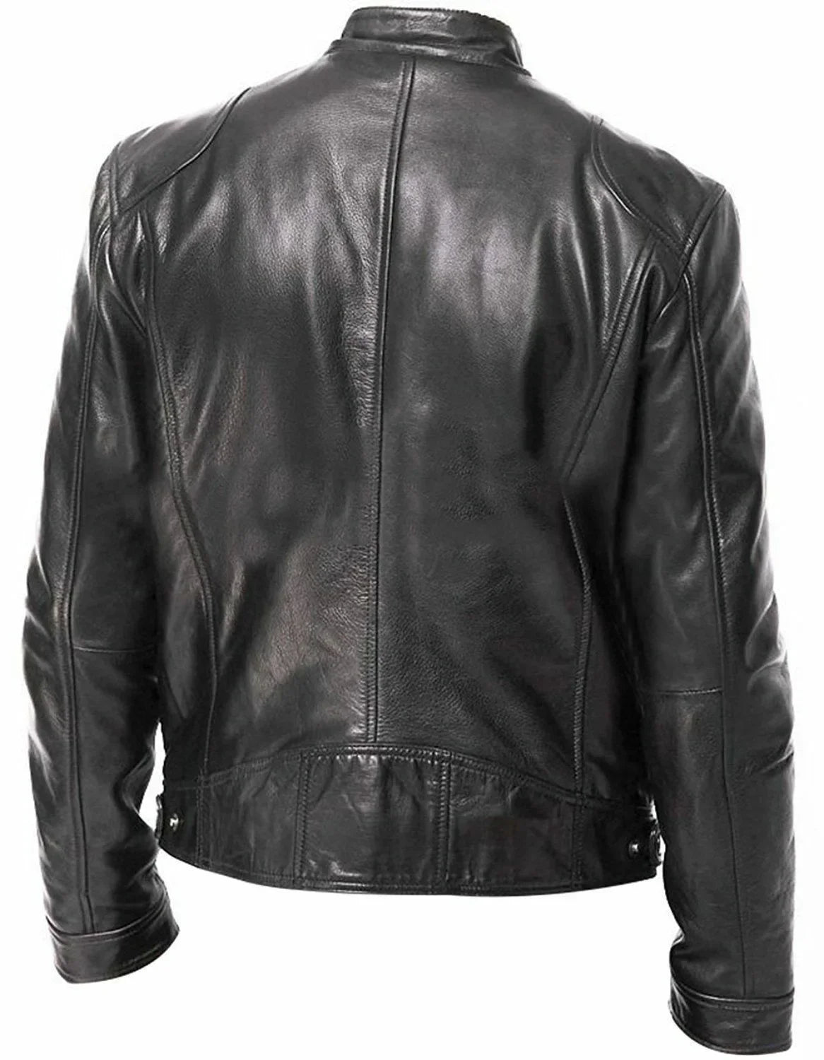Men's Leather Biker Jacket