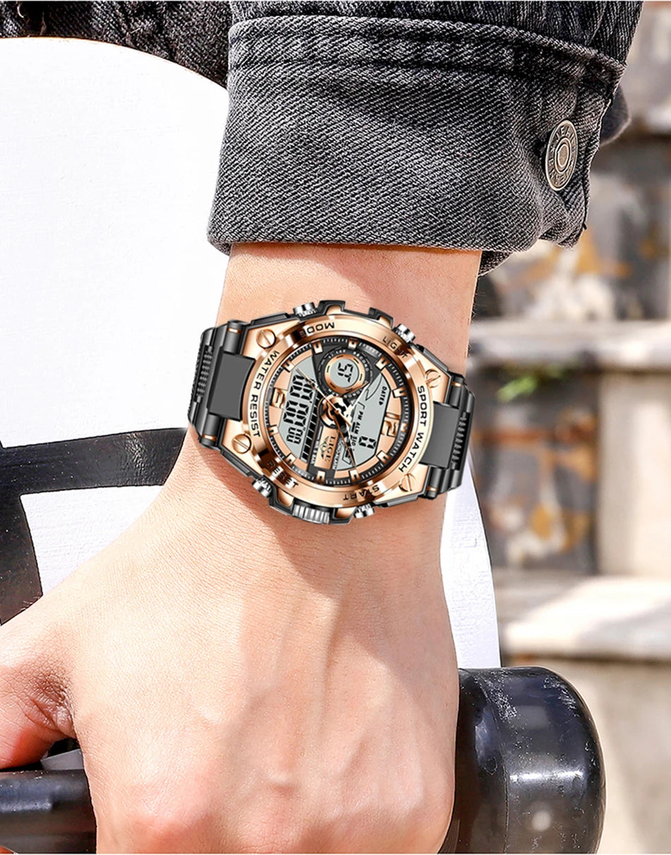 Men's Military Style Bulky Wrist Watch