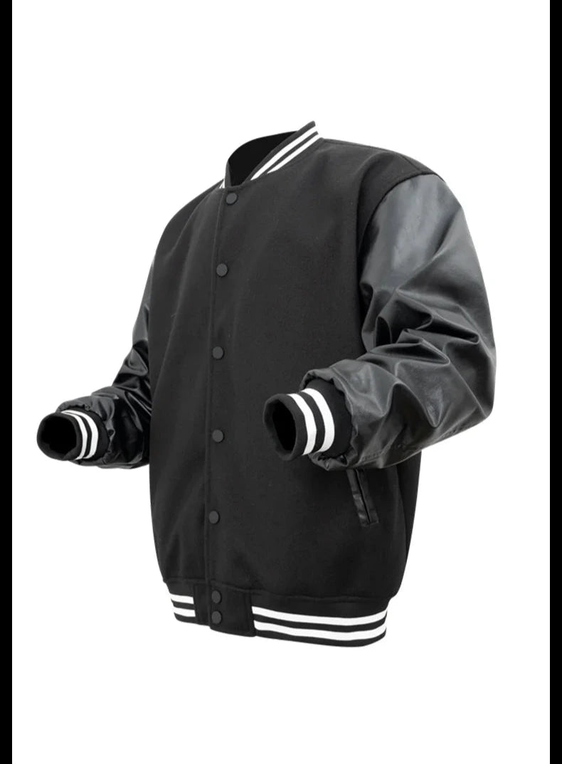 Men's Leather Sleeve Varsity Jacket