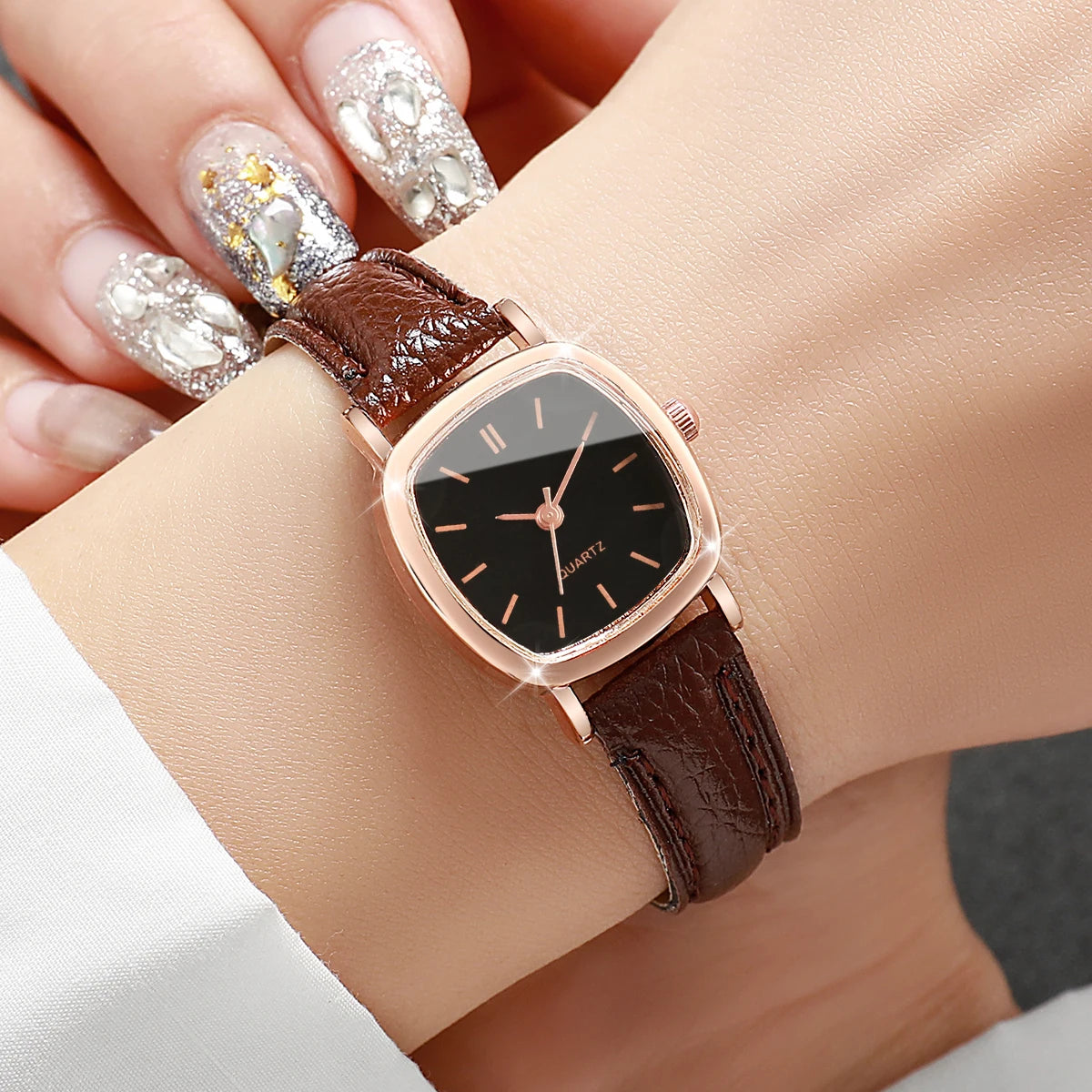 Women's Leather Strap Wrist Watch