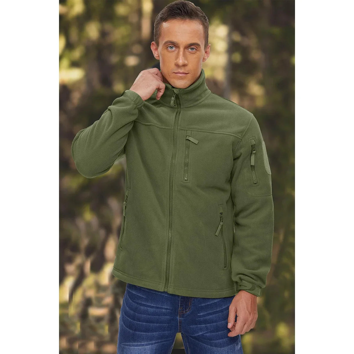 Men's Military Style Fleece Jacket