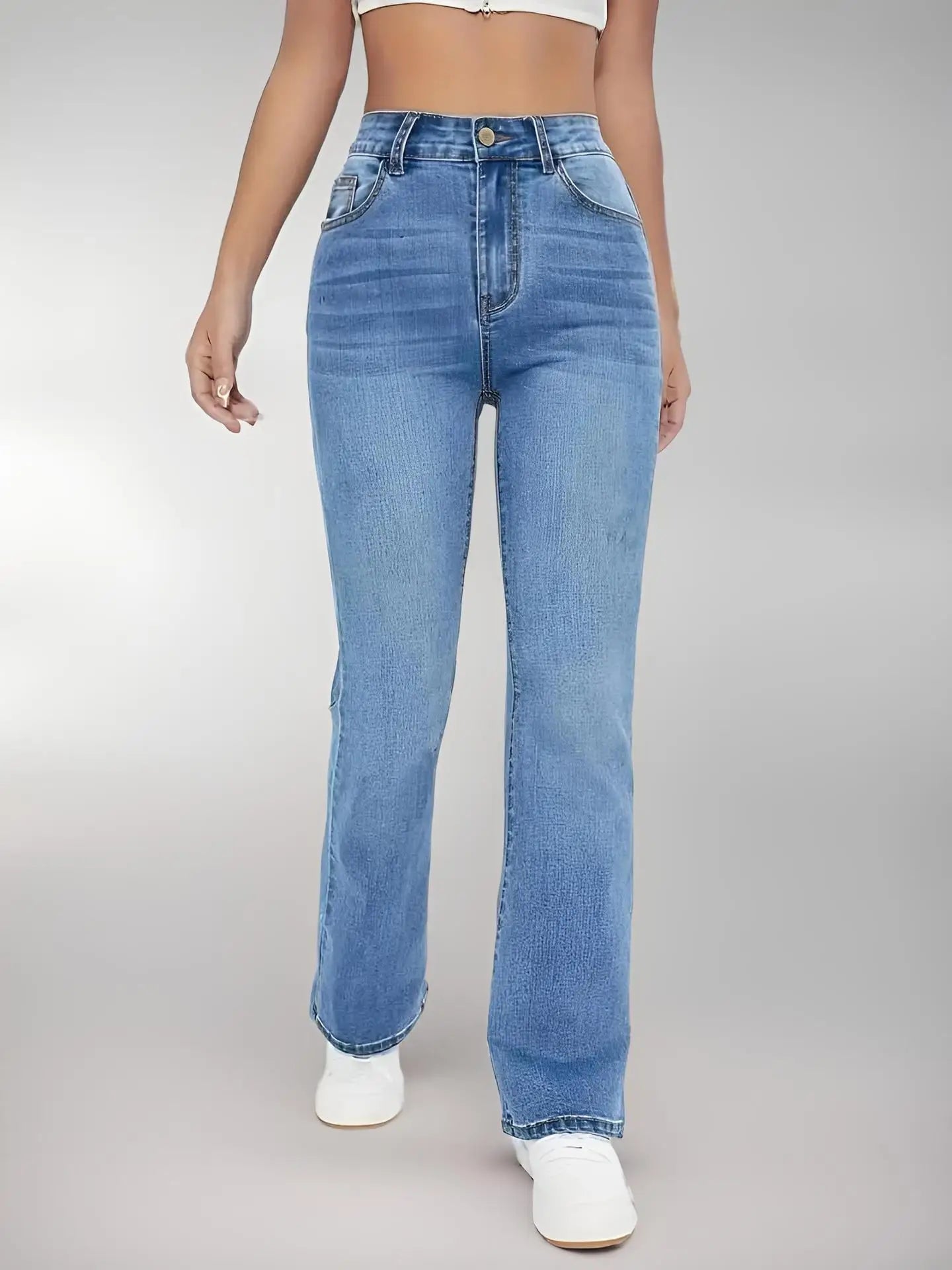 Women's High Waist Slim Fitted Jeans