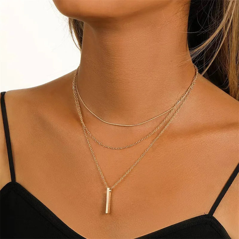 Women's Lariat Pendant Multilayer