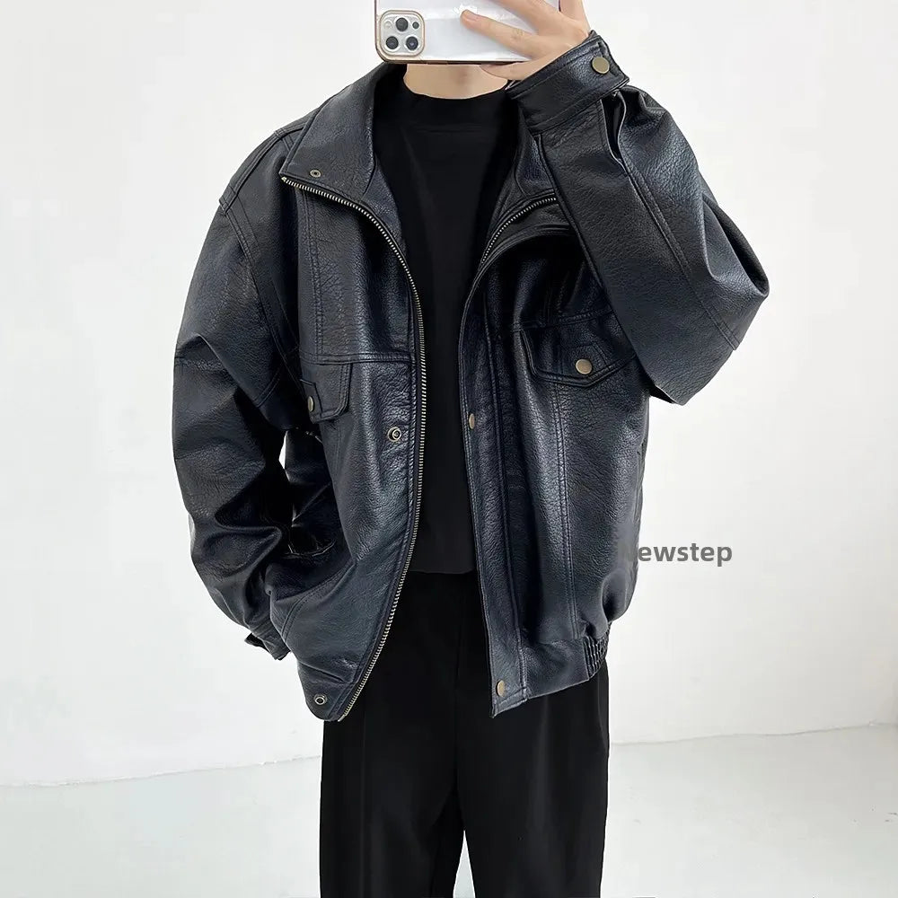 Men's Collar Biker Jacket