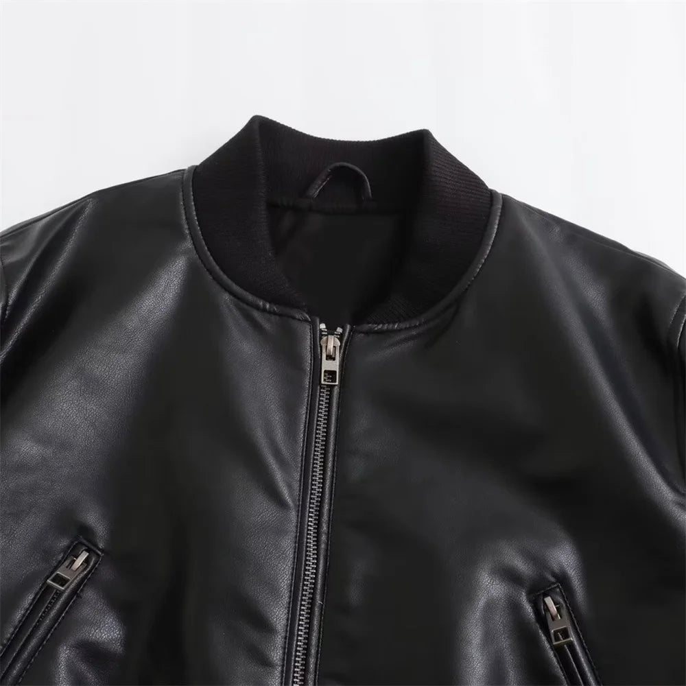 Women's Retro Leather Jacket