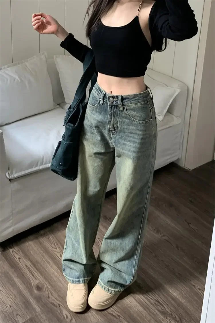 Women's Retro Baggy Jeans Loose Fit