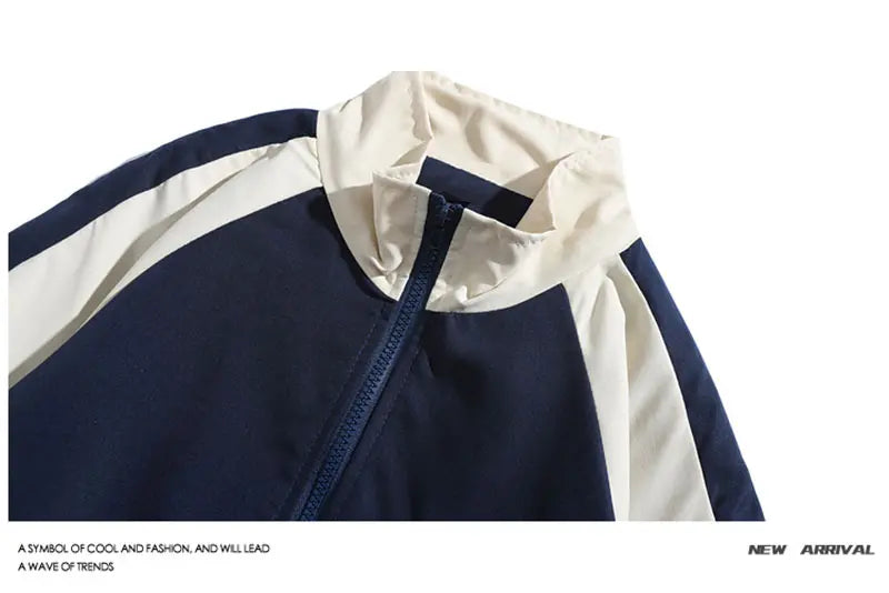 Men's Retro Varsity Windbreaker Jacket