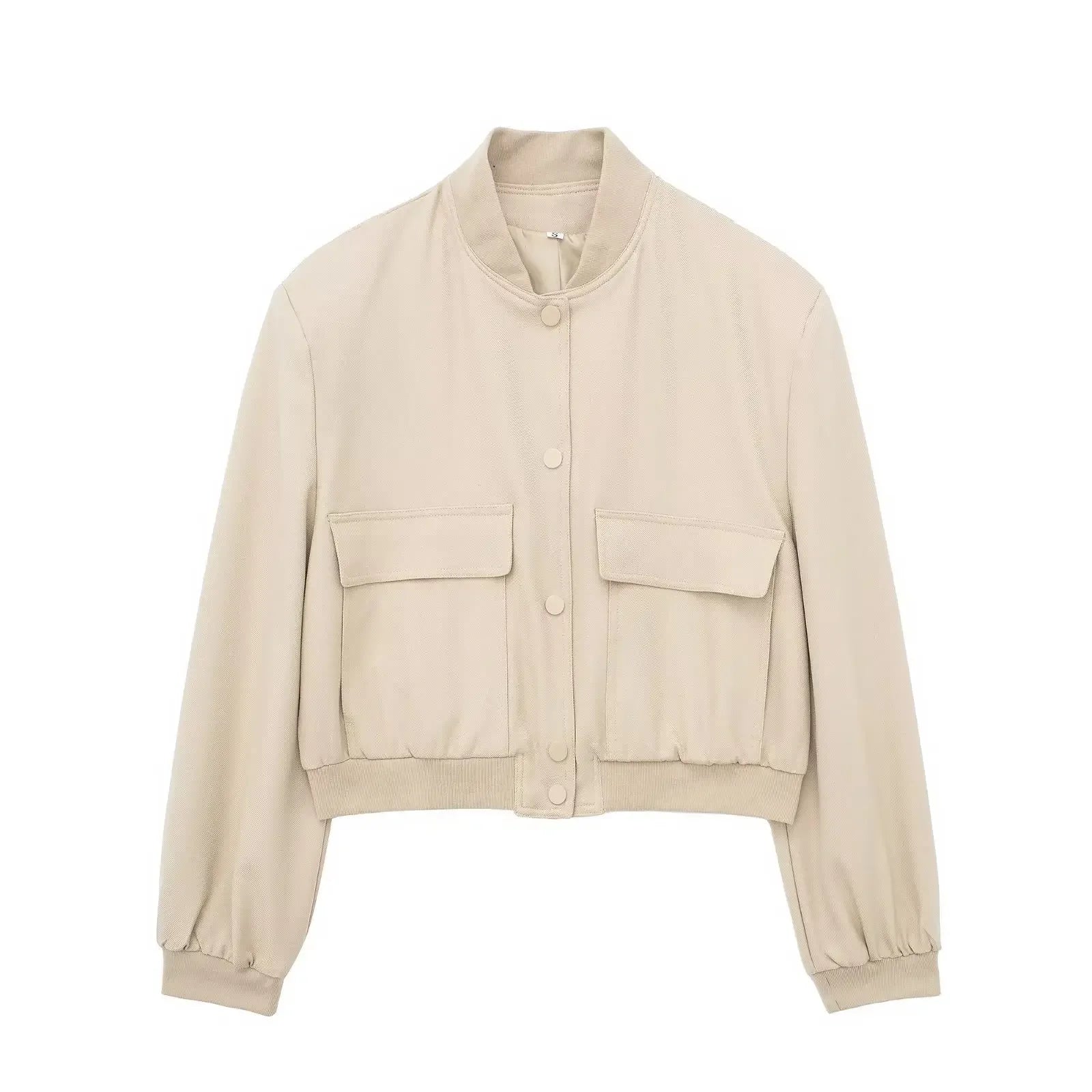 Women's Button Vintage Bomber Jacket