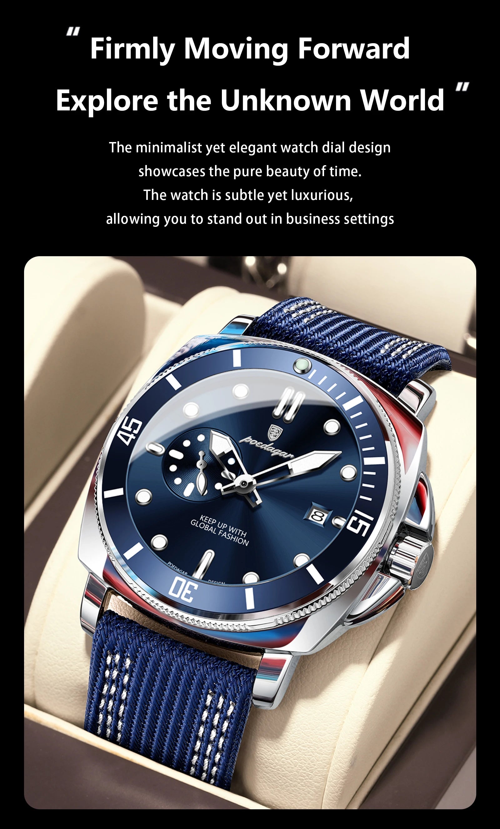 Men's Cloth Strap Wrist Watch