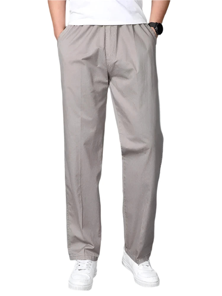 Men's Straight Loose Fit Khaki Pants