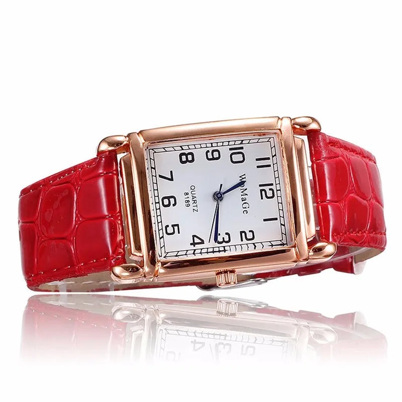 Women's Leather Strap Wrist Watch