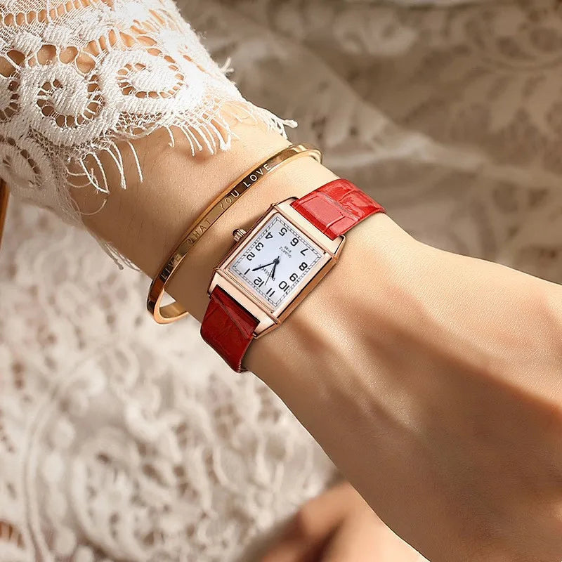 Women's Leather Strap Wrist Watch