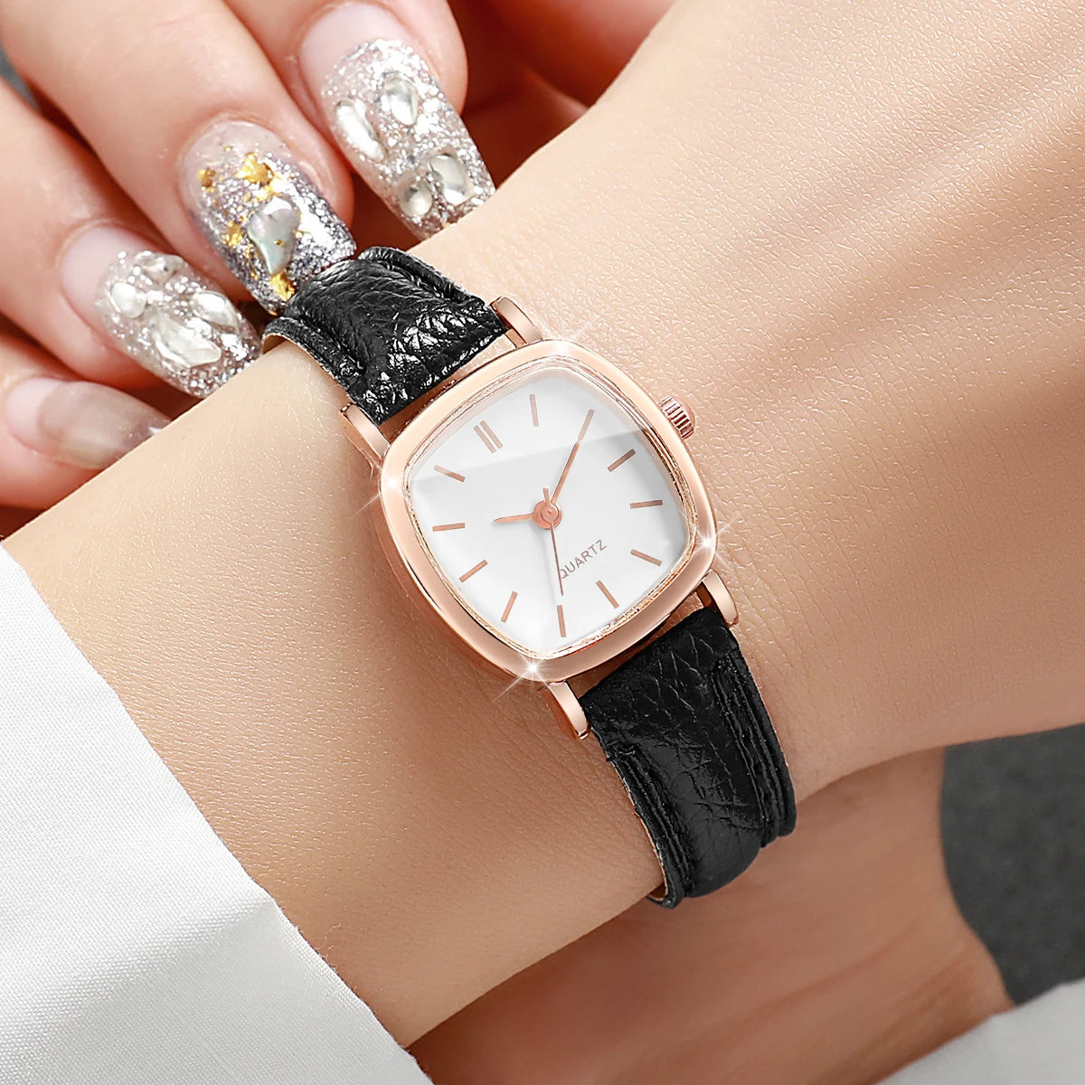 Women's Leather Strap Wrist Watch