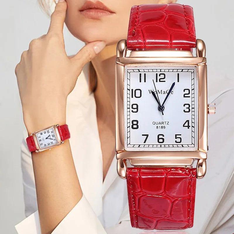 Women's Leather Strap Wrist Watch