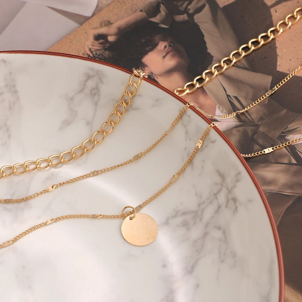 Women's Golden Bohemian Multilayer Necklace