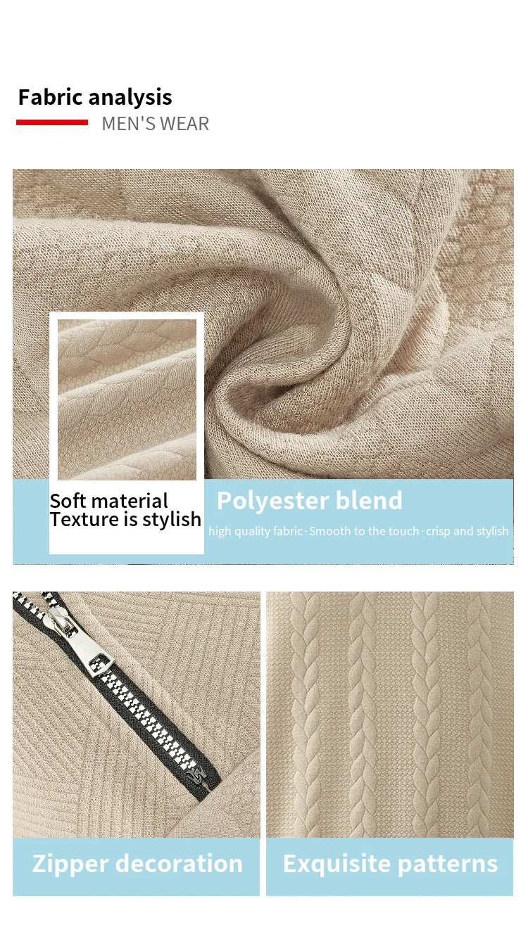 Men's Knitted Fleece ZIp up Hoodie