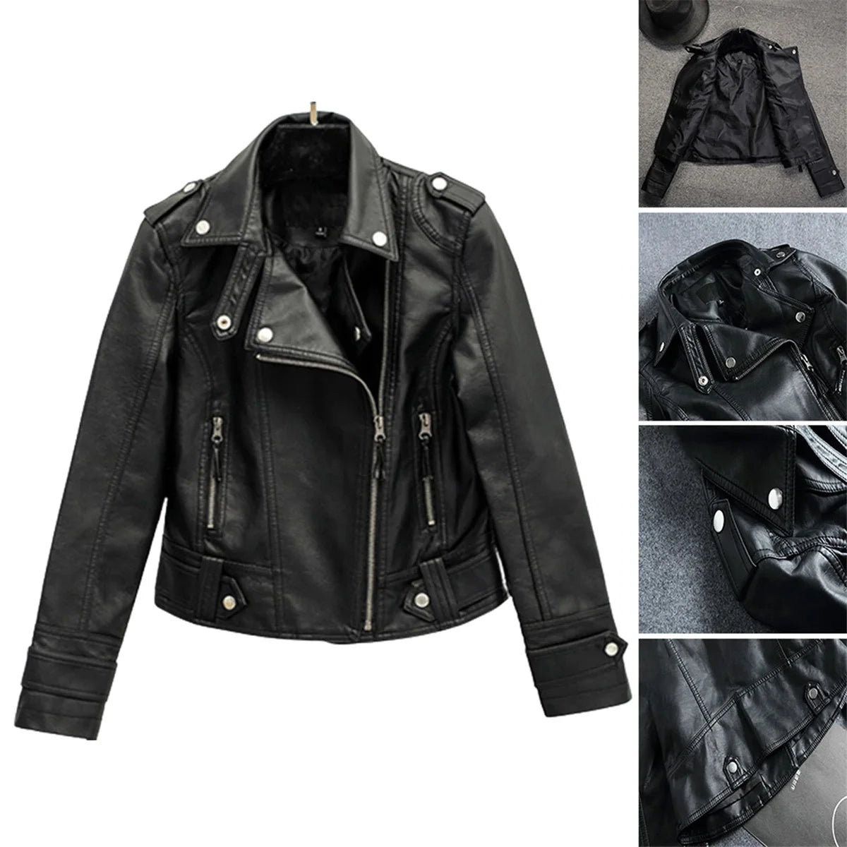 Women's Biker Leather Jacket