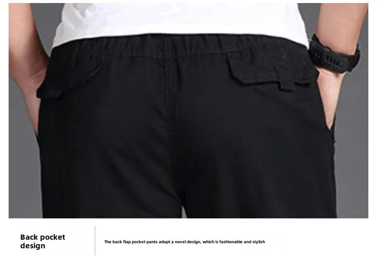 Men's Straight Loose Fit Khaki Pants