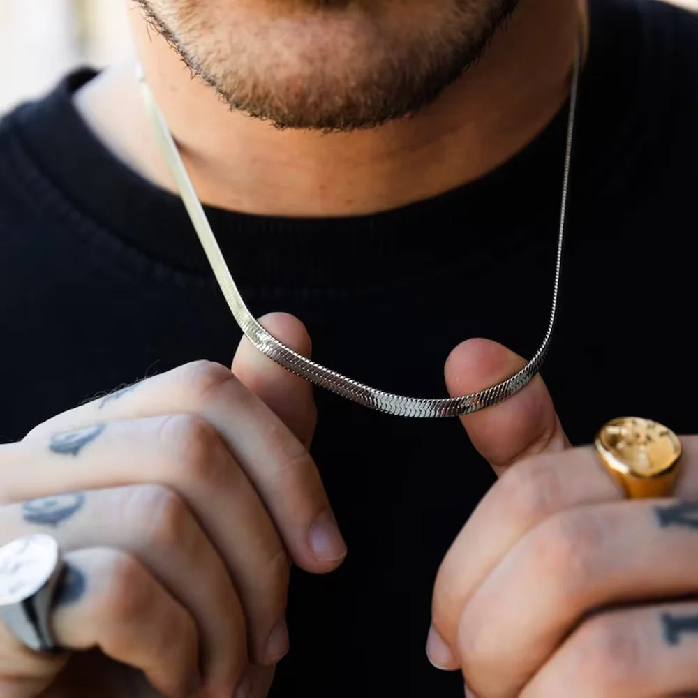 Men's Smooth Surface Stainless Steel Necklace