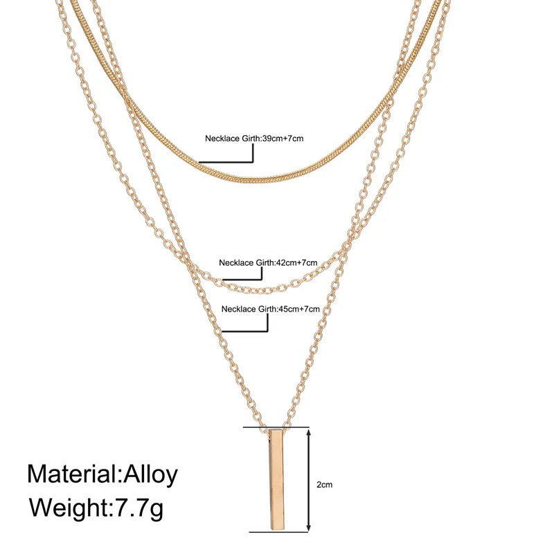 Women's Lariat Pendant Multilayer