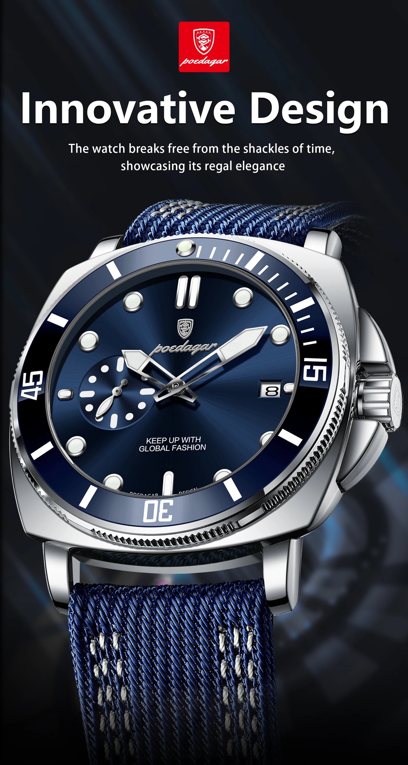 Men's Cloth Strap Wrist Watch