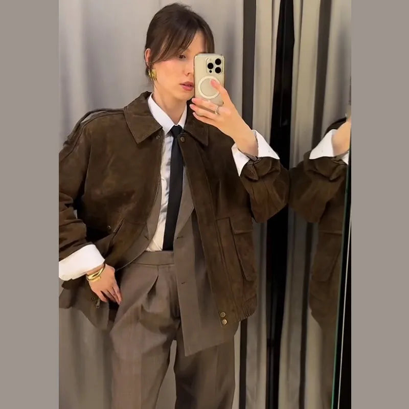 Women's Suede Autumn Jacket