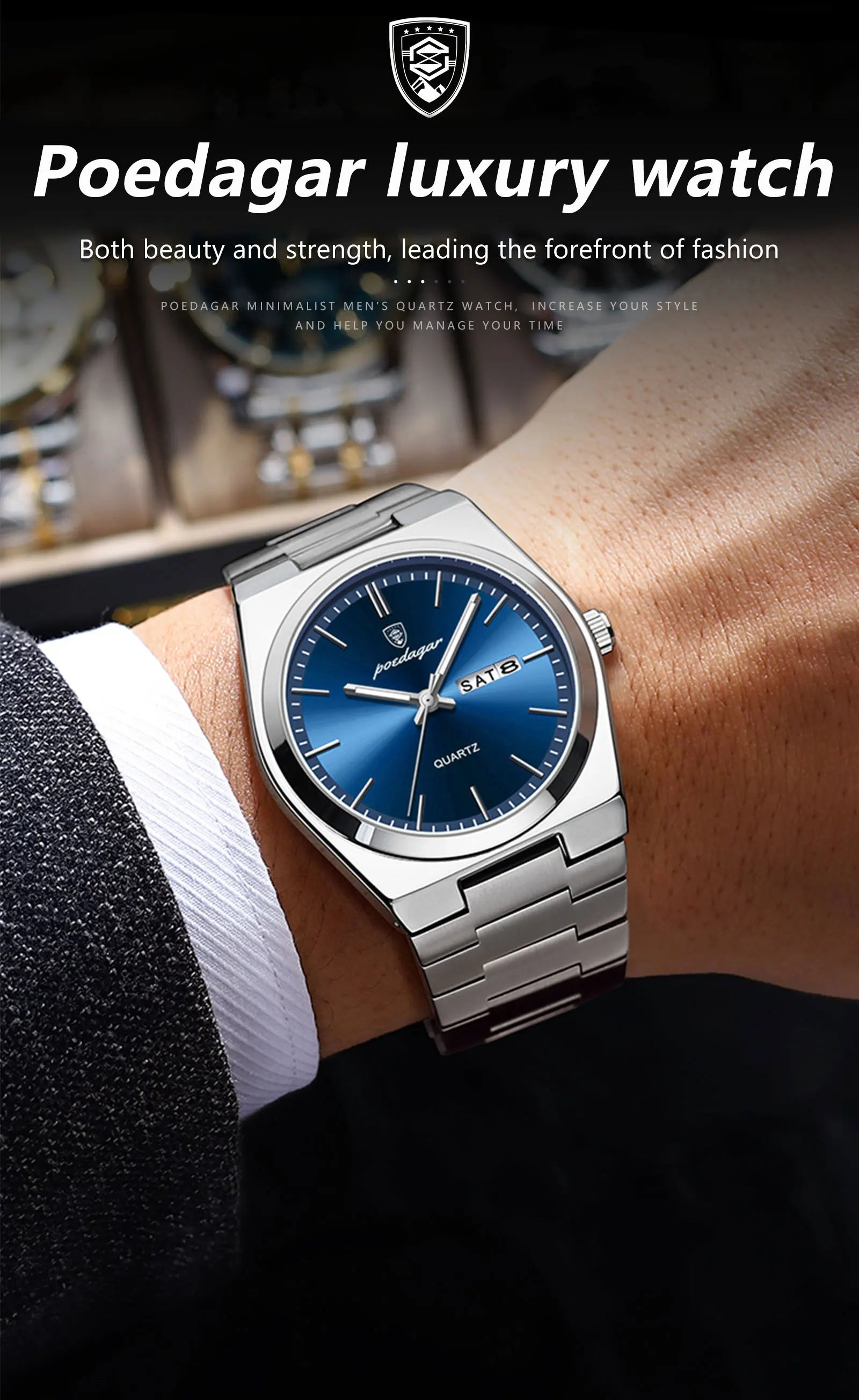 Men's Sleek Metal Watch
