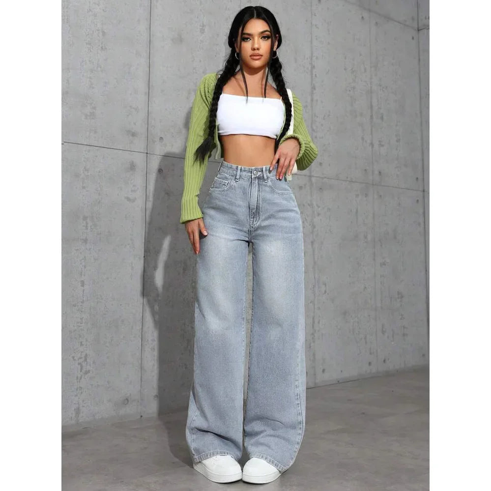 Women's High Waist Loose Jeans