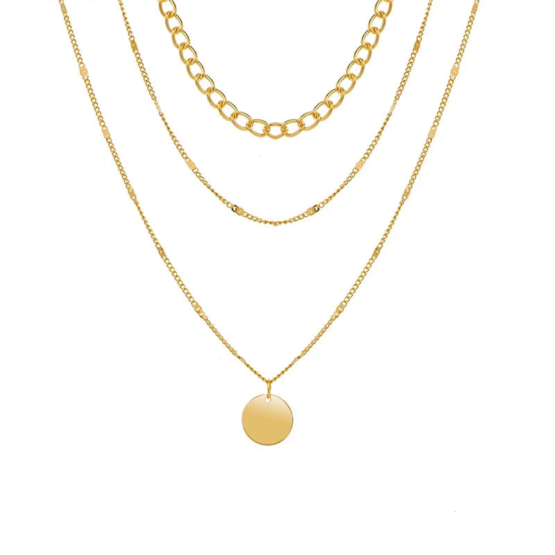Women's Golden Bohemian Multilayer Necklace