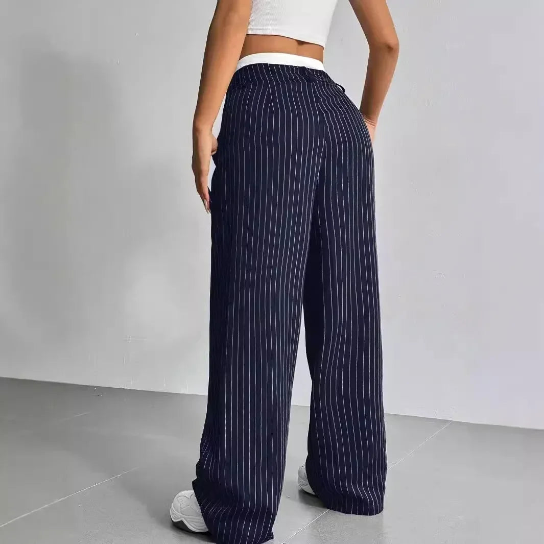 Women's Striped Loose Fit Pants