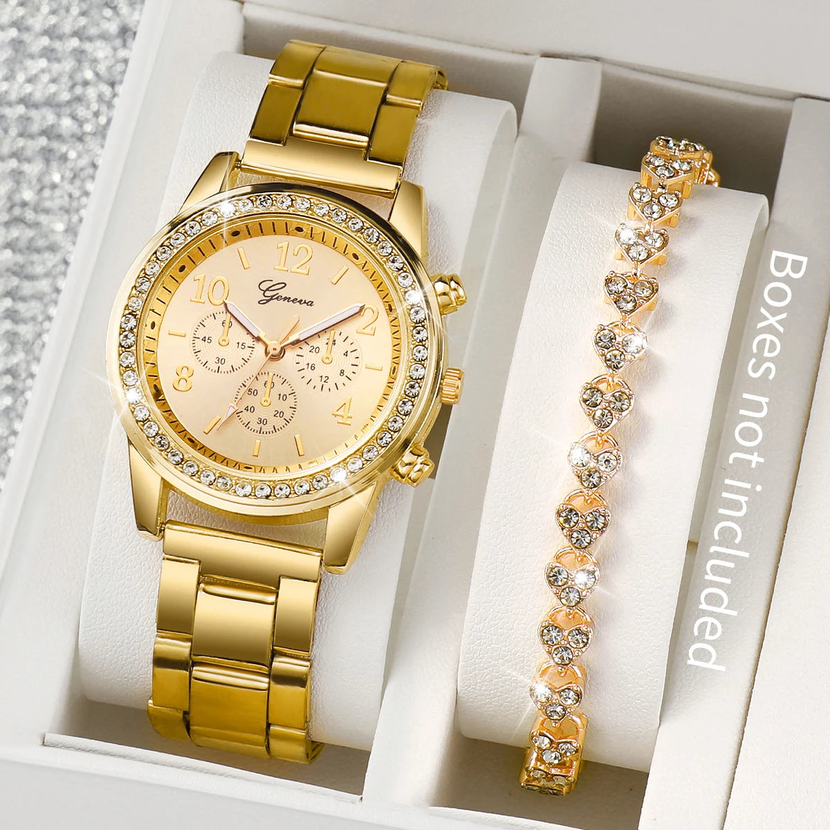 Women's Gold Metal Wrist Watch