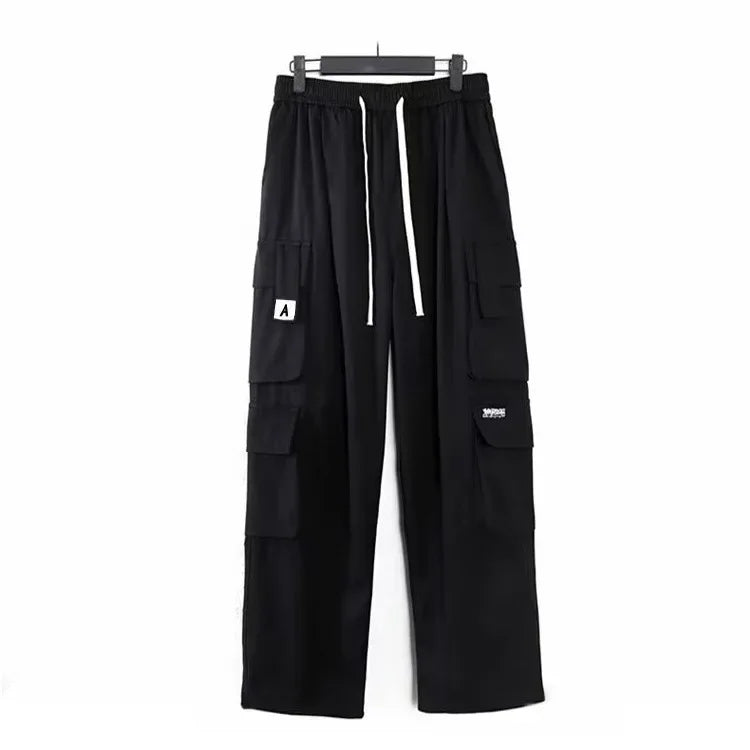 Men's Fleece Cargo Pants Elastic Waist