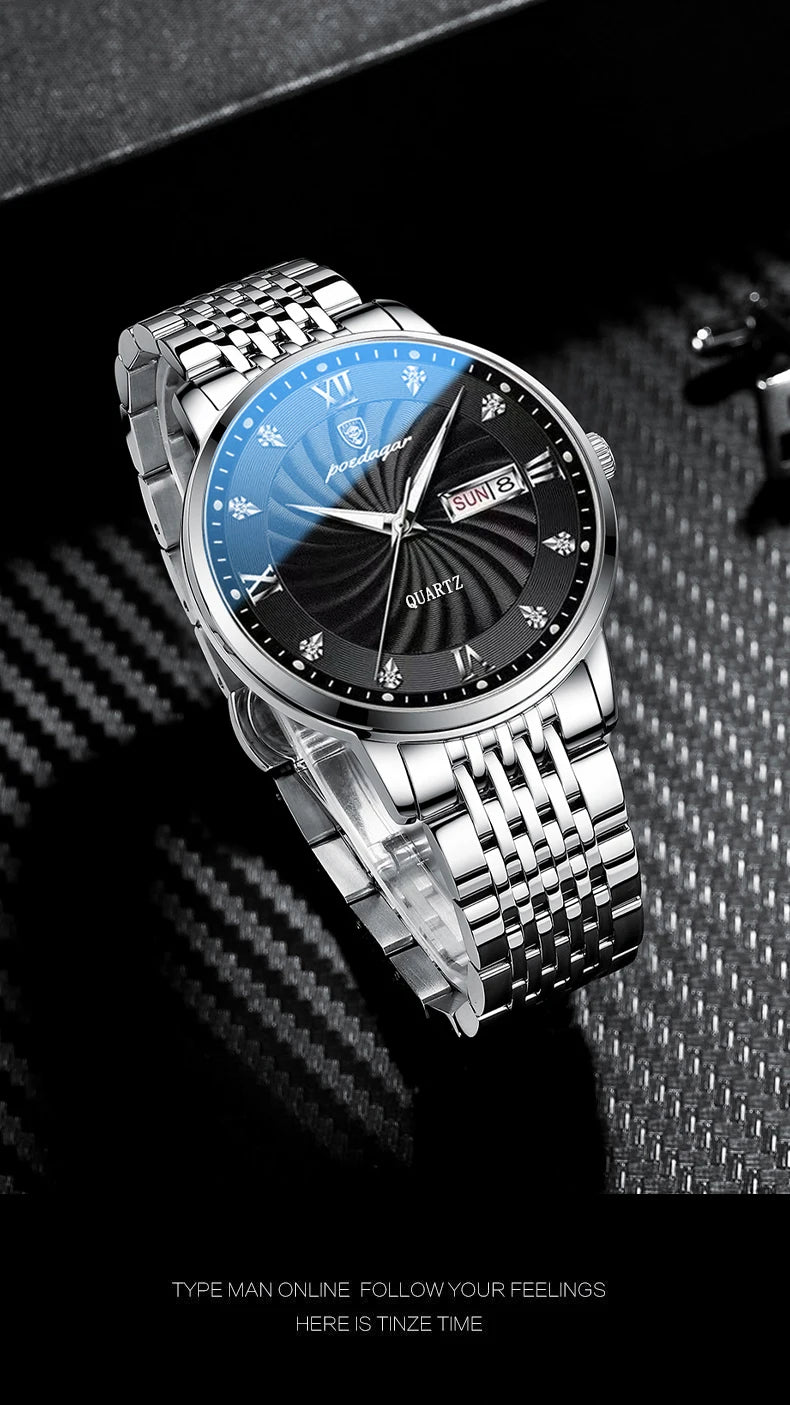 Men's Metal Strap Wrist Watch