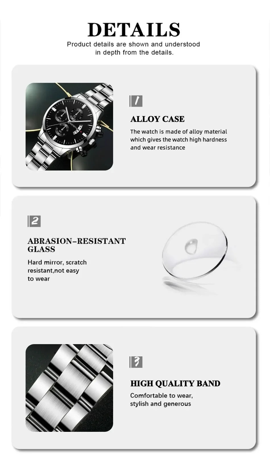 Men's Silver Metal Wrist Watch