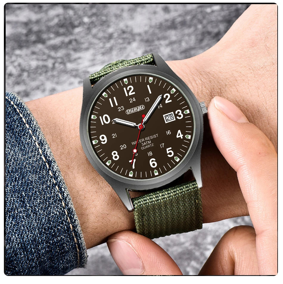 Men's Cloth Strap Watch