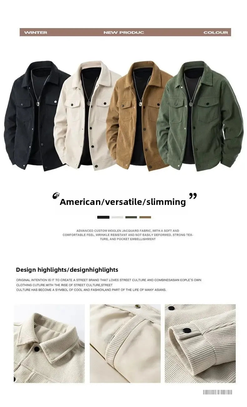 Men's Retro Corduroy Jacket