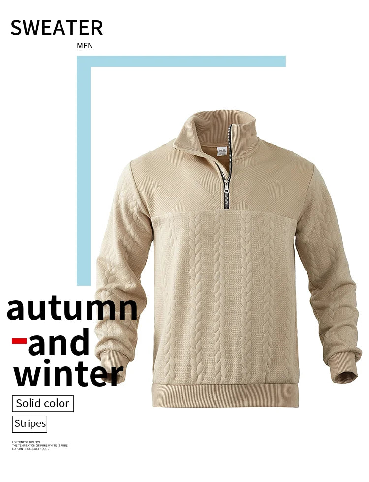 Men's Knitted Fleece ZIp up Hoodie