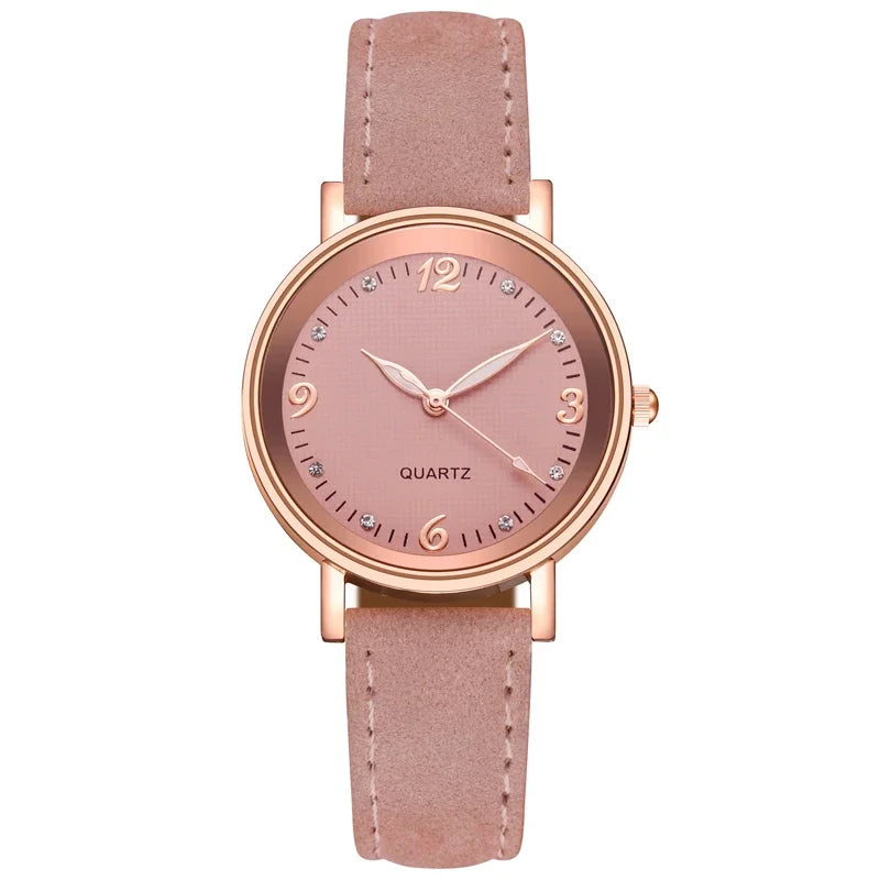 Women's Suede Wrist Watch