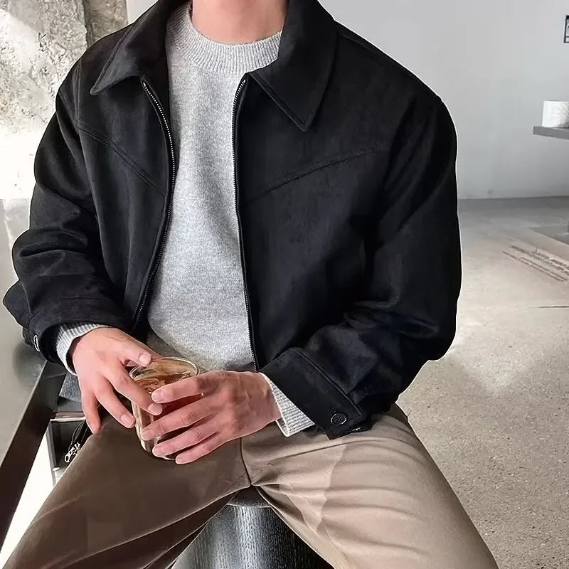 Men's Suede Zip up Jacket
