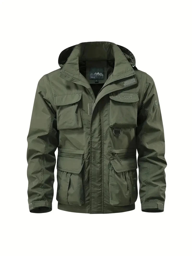 Men's Detachable Cargo Waterproof Jacket